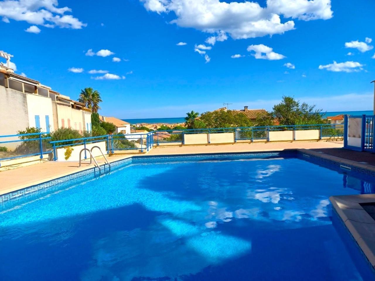 Plain-Pied Jardin 6 Personnes Clim Vue Mer Parking Wifi Terrasse Piscine Dans La Residence Saint-Pierre-la-Mer  Exterior foto