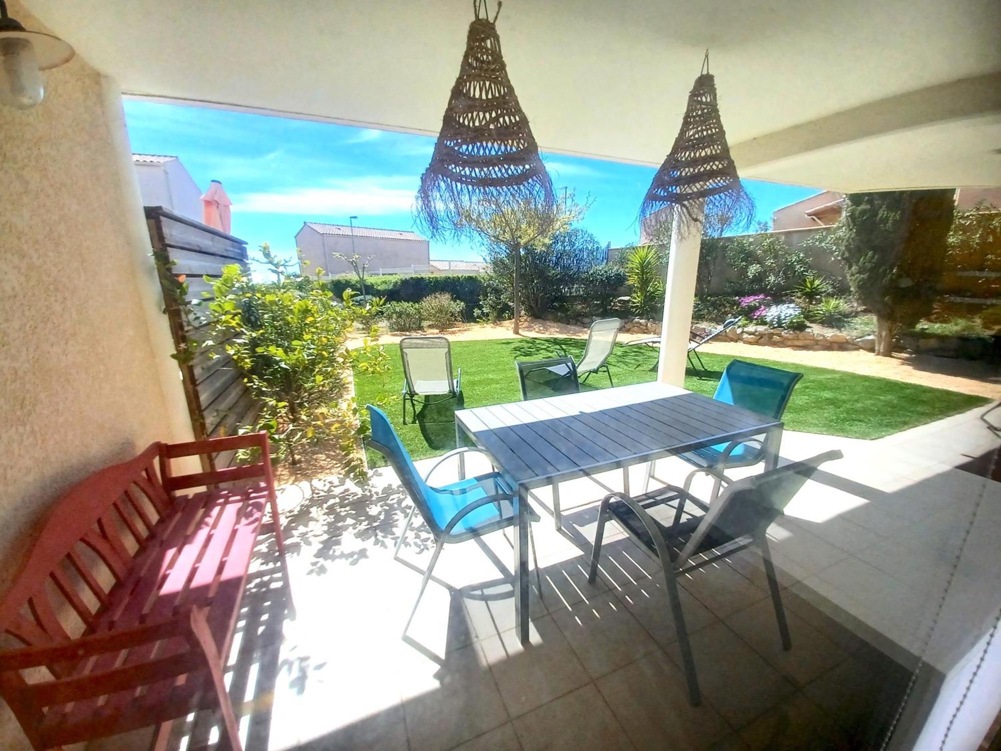 Plain-Pied Jardin 6 Personnes Clim Vue Mer Parking Wifi Terrasse Piscine Dans La Residence Saint-Pierre-la-Mer  Exterior foto