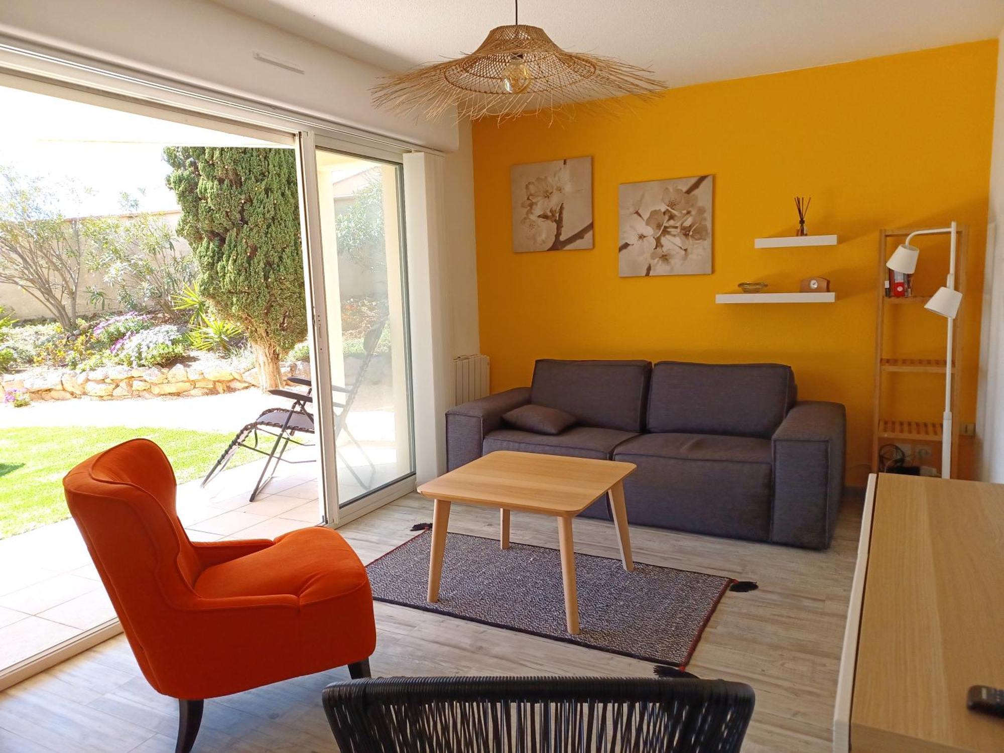 Plain-Pied Jardin 6 Personnes Clim Vue Mer Parking Wifi Terrasse Piscine Dans La Residence Saint-Pierre-la-Mer  Exterior foto